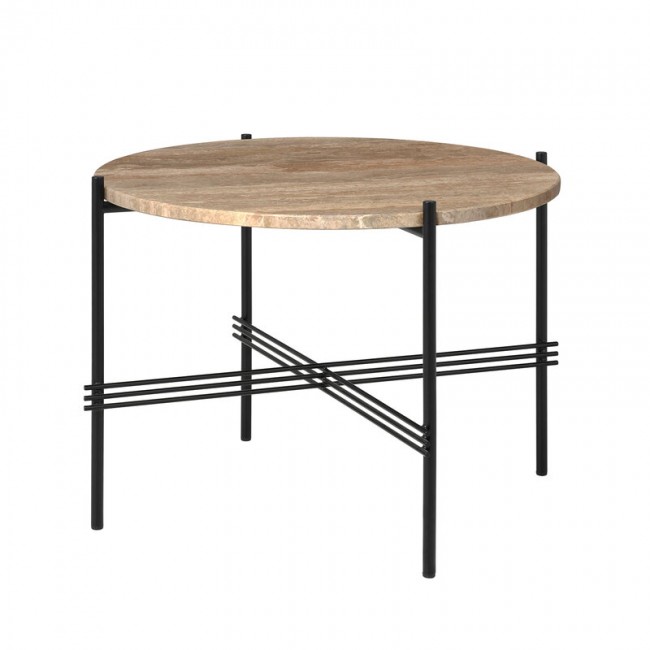 GUBI 구비 TS coffee 테이블 55 cm 블랙 - warm 타우페 travertine GB10085404