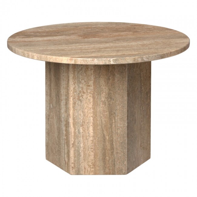GUBI 구비 Epic coffee 테이블 round 60 cm warm 타우페 travertine GB10085195