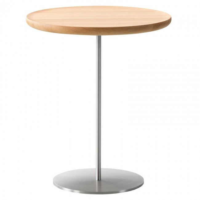 FREDERICIA 프레데리시아 Pal 테이블 44 cm 스테인리스 스틸 - oiled oak FRE6755-SS-LOO