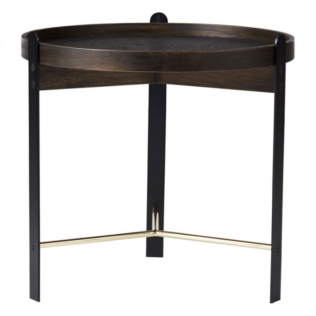 WARM NORDIC 웜 노르딕 Compose 사이드 테이블 50 cm 스모크 oak - 브라스 WA2805005