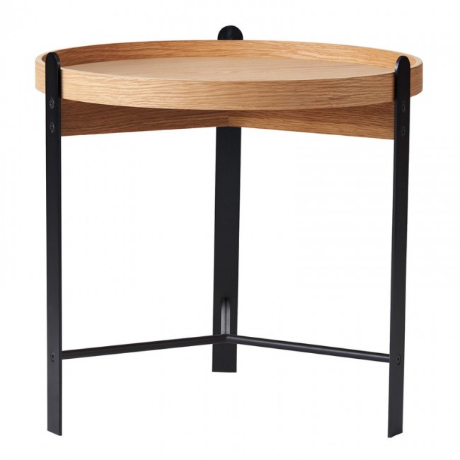 WARM NORDIC 웜 노르딕 Compose 사이드 테이블 50 cm 화이트 oiled oak - 블랙 WA2805008