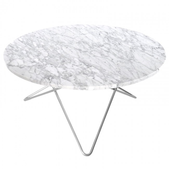 OX DENMARQ 옥스덴마크 O 테이블 스테인리스 스틸 - 화이트 marble OD-OX30201-21