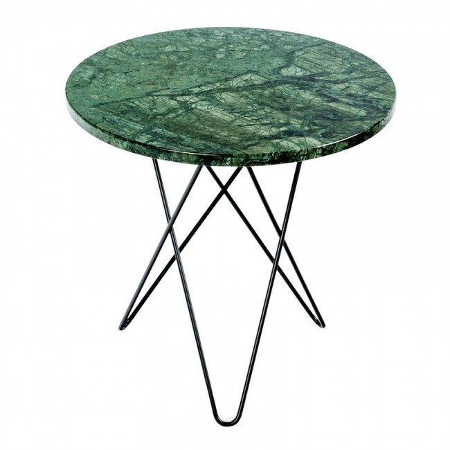 OX DENMARQ 옥스덴마크 Tall Mini O 테이블 블랙 - 그린 marble OD-OX30102-23