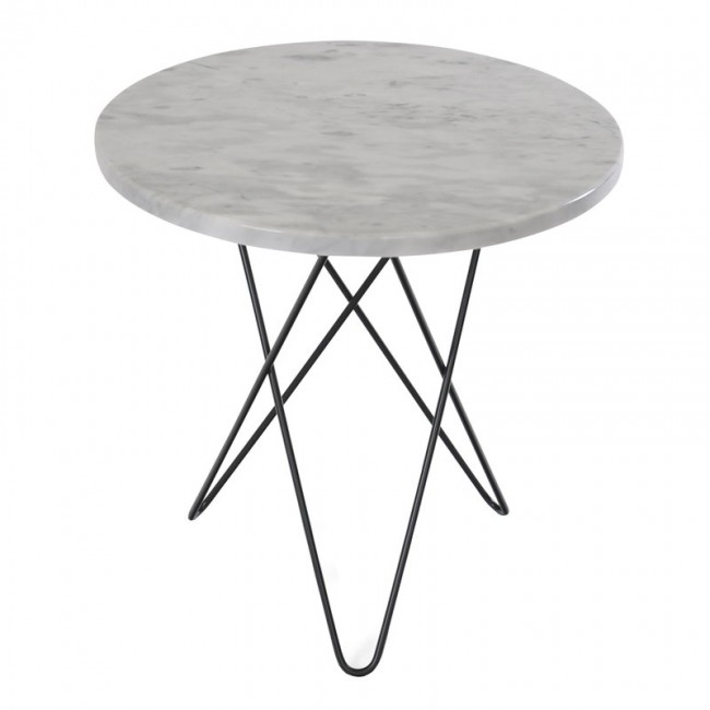 OX DENMARQ 옥스덴마크 Tall Mini O 테이블 블랙 - 화이트 marble OD-OX30102-21