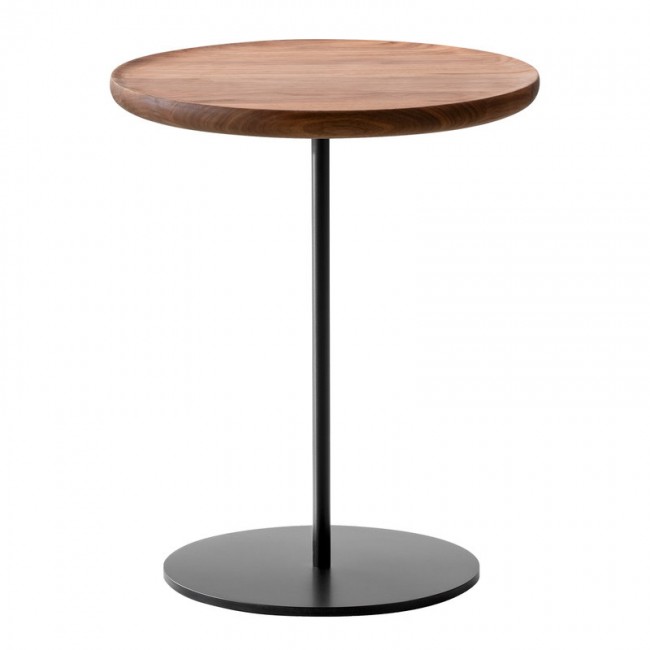 FREDERICIA 프레데리시아 Pal 테이블 37 5 cm 블랙 steel - oiled walnut FRE6751-38CM-BL-OW