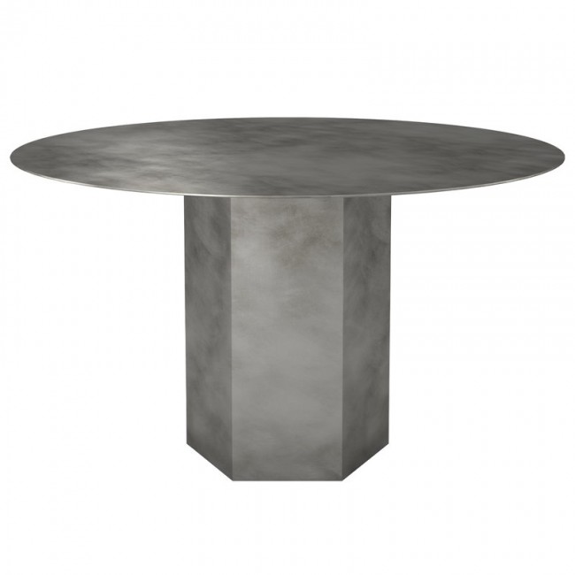 GUBI 구비 Epic 다이닝 테이블 round 130 cm misty grey steel GB10075007