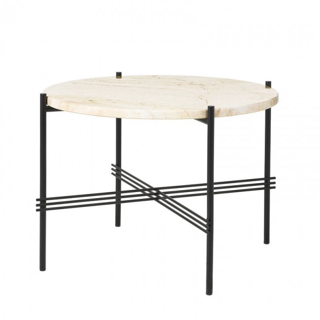 GUBI 구비 TS coffee 테이블 55 cm 블랙 - 화이트 travertine GB10074022