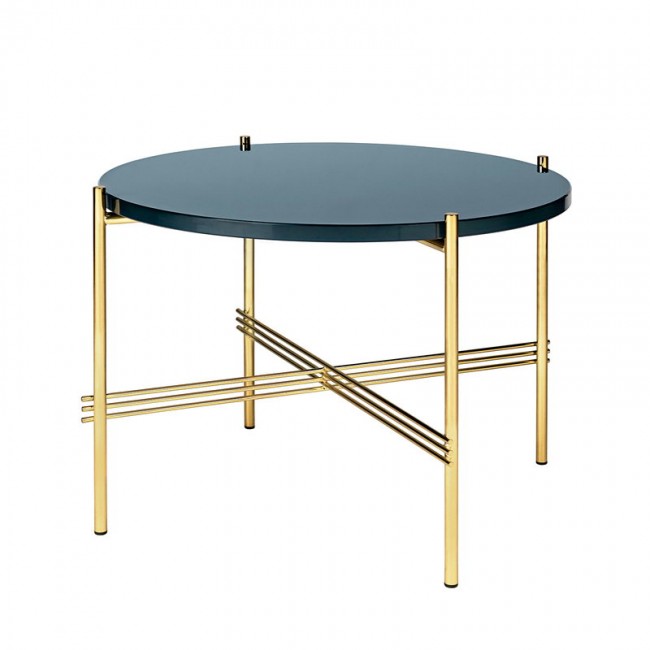 GUBI 구비 TS coffee 테이블 55 cm 브라스 - 네이비 블루 글라스 GB10017151