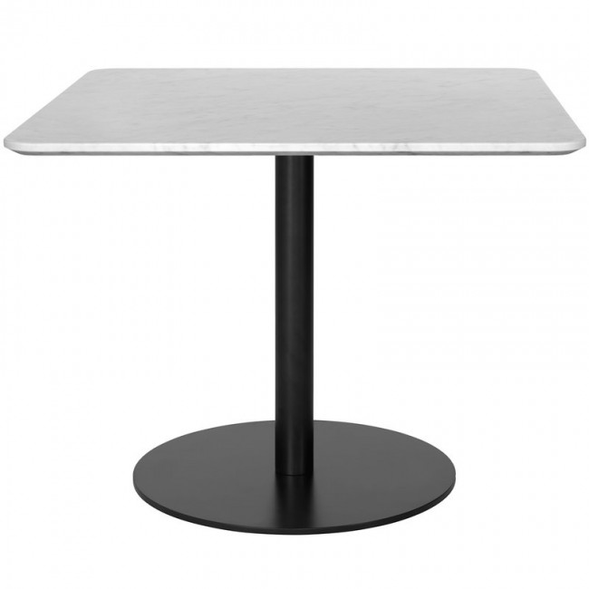 GUBI 구비 1.0 lounge 테이블 80x80 cm 블랙 - 화이트 marble GB10012537