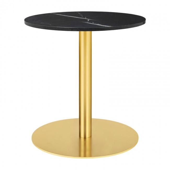 GUBI 구비 1.0 lounge 테이블 round 60 cm 브라스 - 블랙 marble GB10012495