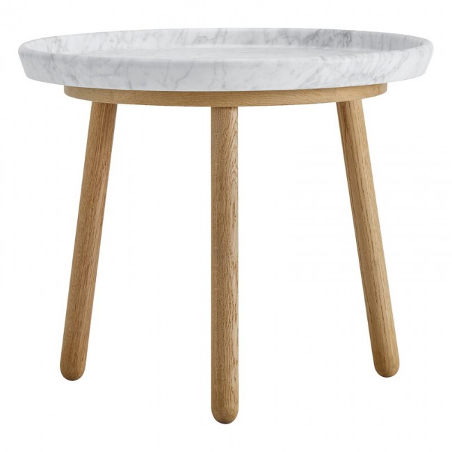 Stolab Tureen 테이블 52 cm oak - 화이트 marble STO629130natural52x43cm