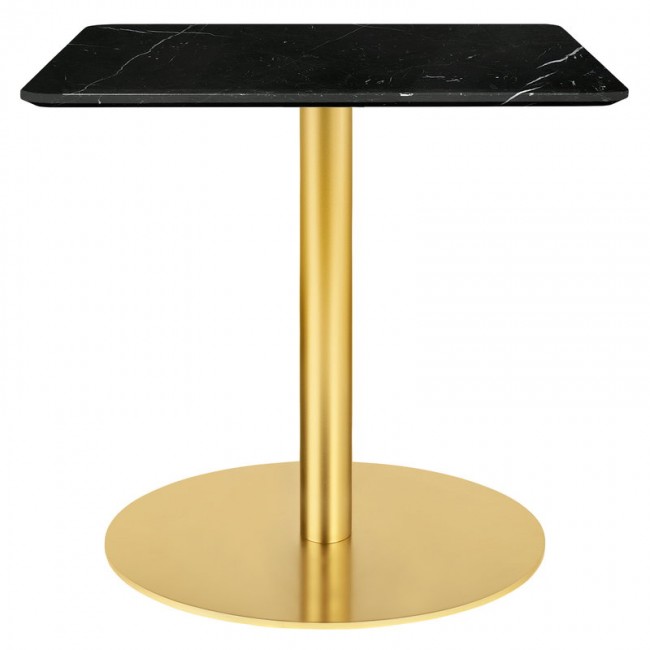 GUBI 구비 1.0 lounge 테이블 60x60 cm 브라스 - 블랙 marble GB10012532