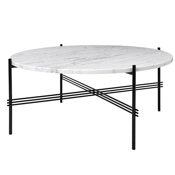GUBI 구비 TS coffee 테이블 80 cm 블랙 - 화이트 marble GB1002236280-WH-M