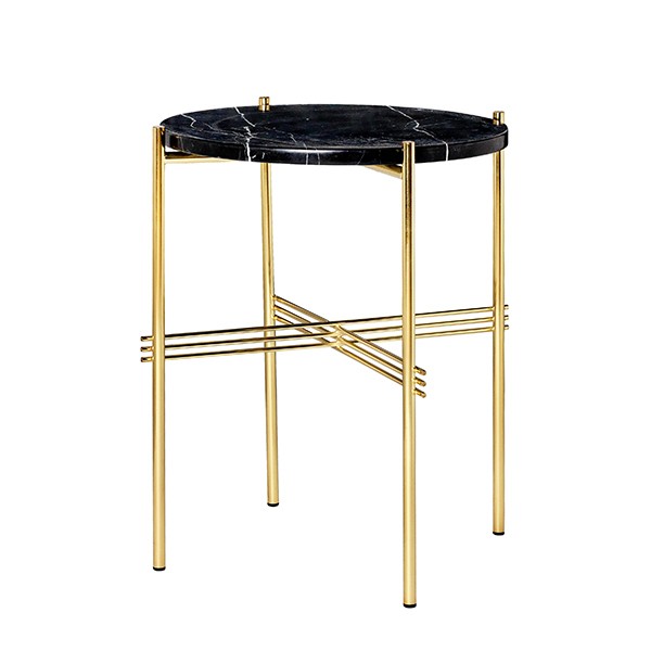 GUBI 구비 TS coffee 테이블 40 cm 브라스 - 블랙 marble GB1002236140-BL-M