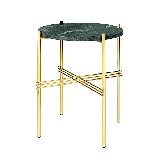 GUBI 구비 TS coffee 테이블 40 cm 브라스 - 그린 marble GB1002236140-GR-M