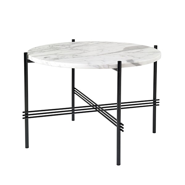 GUBI 구비 TS coffee 테이블 55 cm 블랙 - 화이트 marble GB1002236255-WH-M