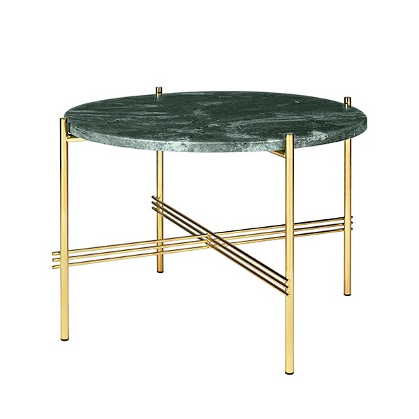 GUBI 구비 TS coffee 테이블 55 cm 브라스 - 그린 marble GB10017156