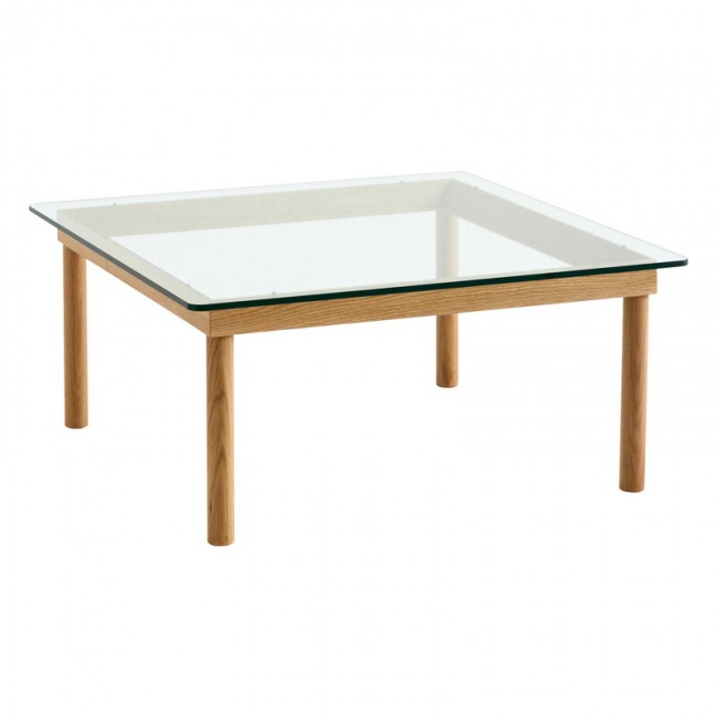 HAY 헤이 Kofi 테이블 80 x cm 래커 oak - clear 글라스 HA941727