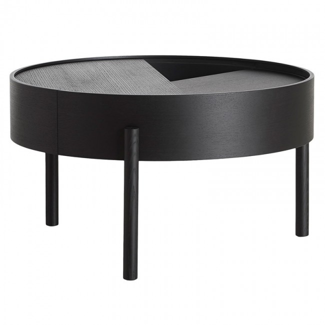 WOUD 우드 Arc coffee 테이블 66 cm 블랙 painted ash WD110515