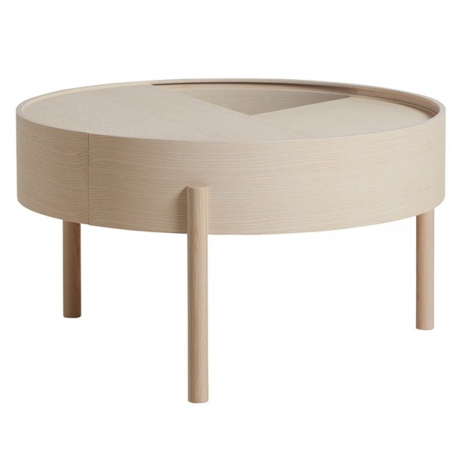 WOUD 우드 Arc coffee 테이블 66 cm 화이트 pigmented ash WD110514
