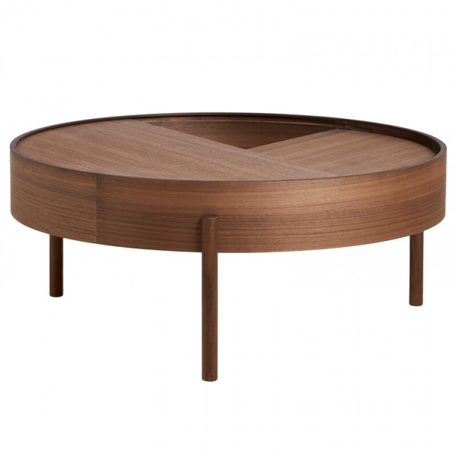 WOUD 우드 Arc coffee 테이블 89 cm 매트 래커 walnut WD110507