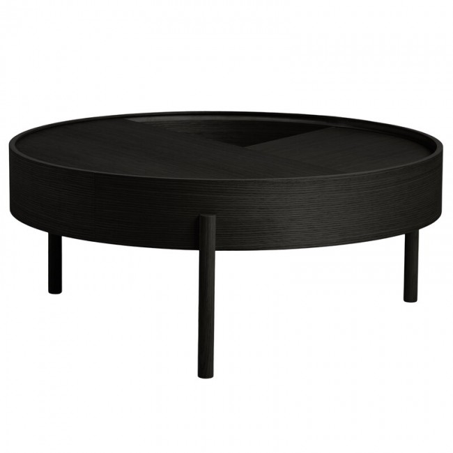 WOUD 우드 Arc coffee 테이블 89 cm 블랙 painted ash WD110505