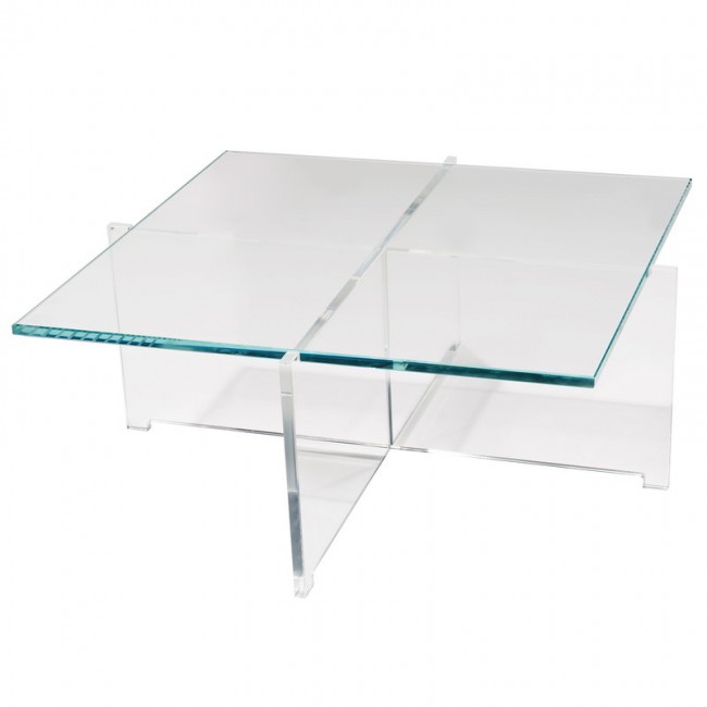 Karakter Cross Plexi coffee 테이블 80x80 KRK201254