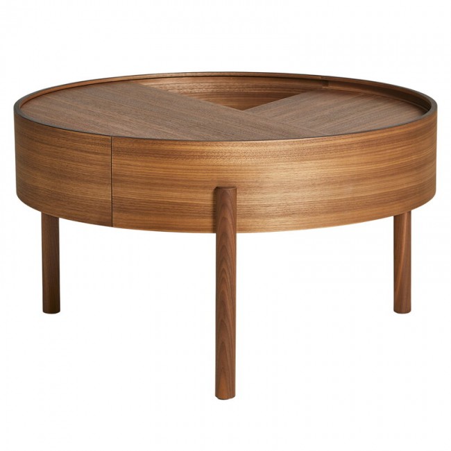 WOUD 우드 Arc coffee 테이블 66 cm 매트 래커 walnut WD110509