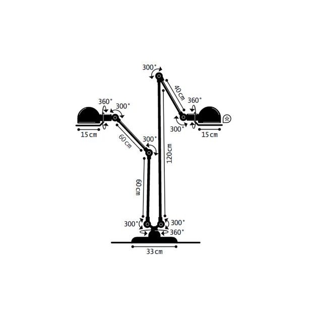 Jielde Loft DD7460 람파다 da 테라 Cromo / Jielde Loft DD7460 Lampada da Terra Cromo 28477