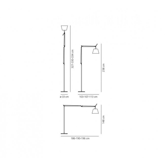 아르떼미데 톨로메오 메가 스탠드조명 플로어스탠드 파치먼트 Paper LED / Artemide Tolomeo Mega Floor Lamp Parchment Paper LED 26993