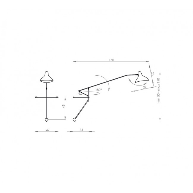 DCW 에디션 맨티스 BS2 벽등 벽조명 / DCW editions Mantis BS2 Wall Lamp 24926