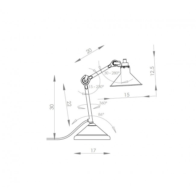 DCW 에디션 N°207 사틴 블랙 테이블조명 / DCW editions N°207 Satin Black Table Lamp 24344