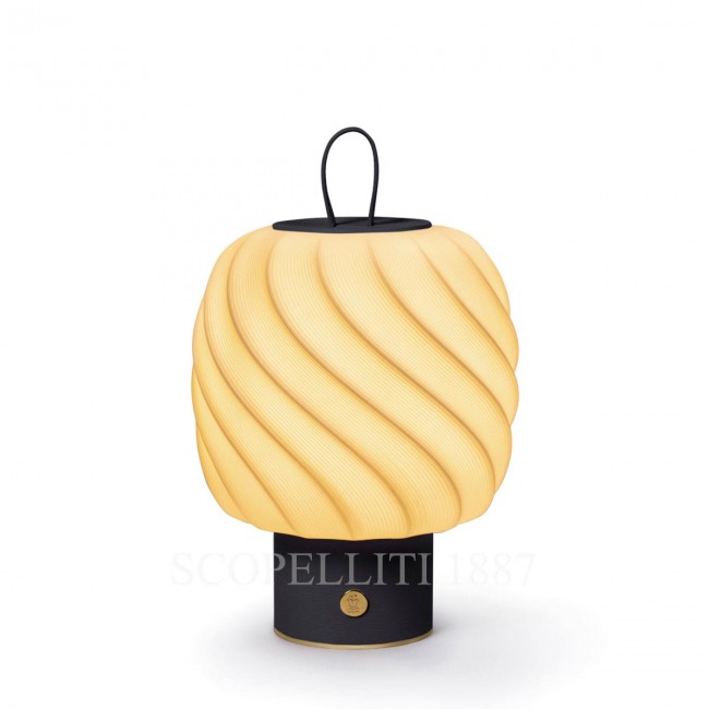 LLADROE POR테이블조명 Ice Cream 미디움 블랙 in 레더 LladrOE Portable Lamp Ice Cream Medium Black in Leather 01952