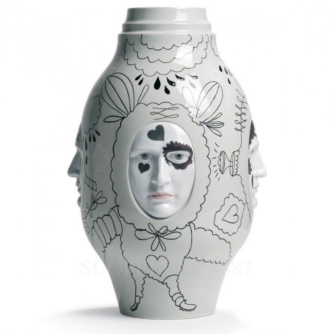 LLADROE 야드로 Conversation 라지 그레이 화병 꽃병 LladrOE Lladro Conversation Large Grey Vase 01835