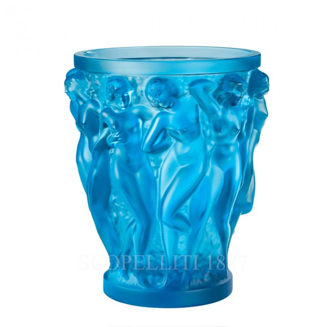 LALIQUE New Bacchantes 화병 꽃병 Into the 블루 Lalique New Bacchantes Vase Into the Blue 01784