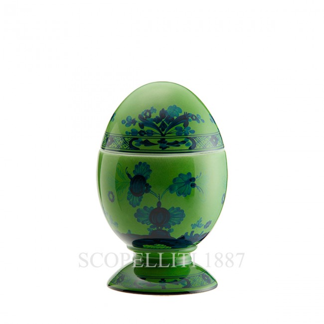 GINORI 1735 라지 커버ED 에그 오리엔트E Italiano Malachite Ginori 1735 Large Covered Egg Oriente Italiano Malachite 01351