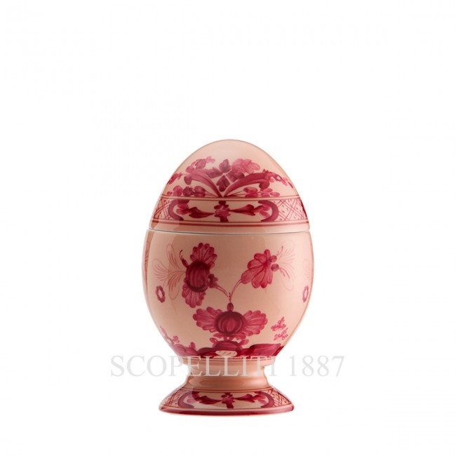 GINORI 1735 Small 커버ED 에그 오리엔트E Italiano Vermiglio Ginori 1735 Small Covered Egg Oriente Italiano Vermiglio 01350