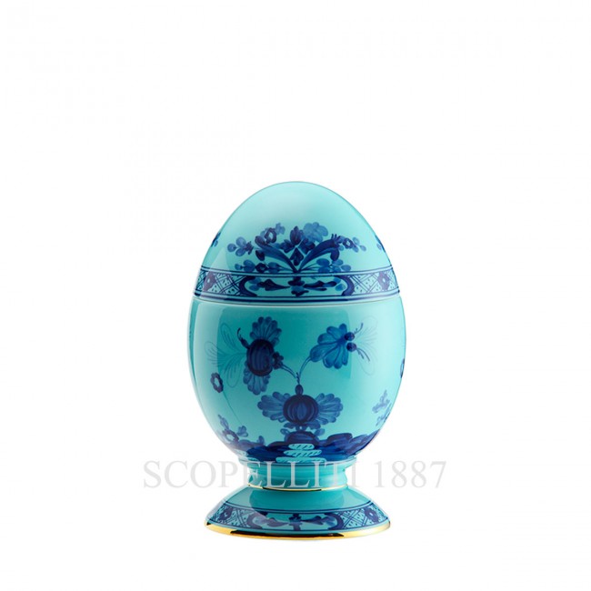 GINORI 1735 Small 커버ED 에그 오리엔트E Italiano Iris Ginori 1735 Small Covered Egg Oriente Italiano Iris 01348