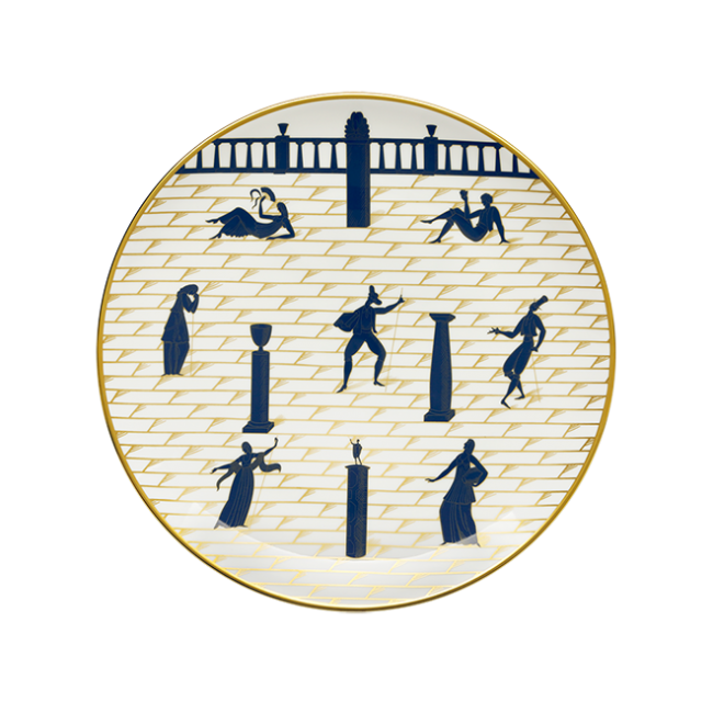 지노리 1735 접시 Gio Ponti PASS에그IATA Archeologica Ginori Plate Ponti  Passeggiata 01194