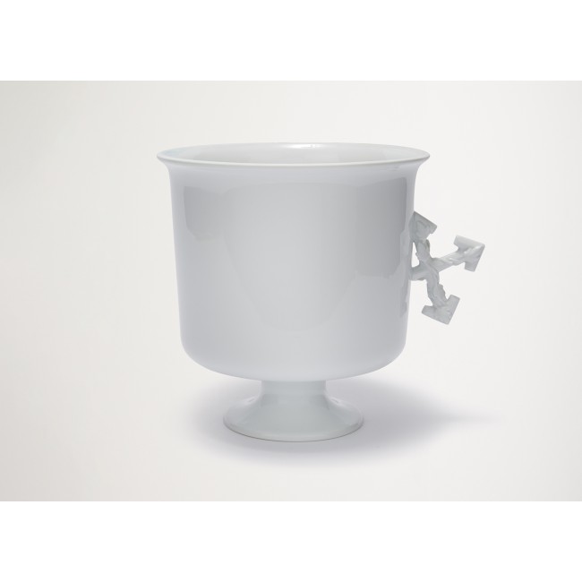 지노리 1735 포셀린 화병 꽃병 cachepot Ivy Arrow OFF-화이트 C/O Ginori Porcelain vase Off-White 01158
