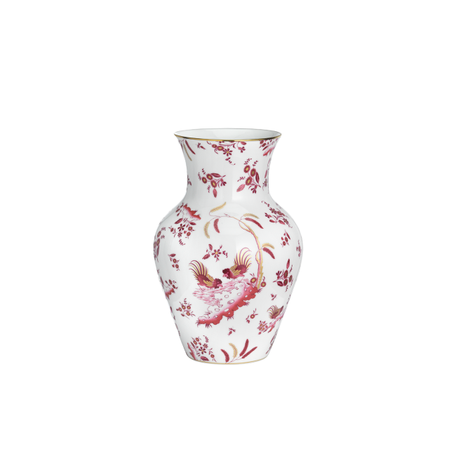 지노리 1735 Small Ming 화병 꽃병 Oro di Doccia Magenta Ginori Vase 01131