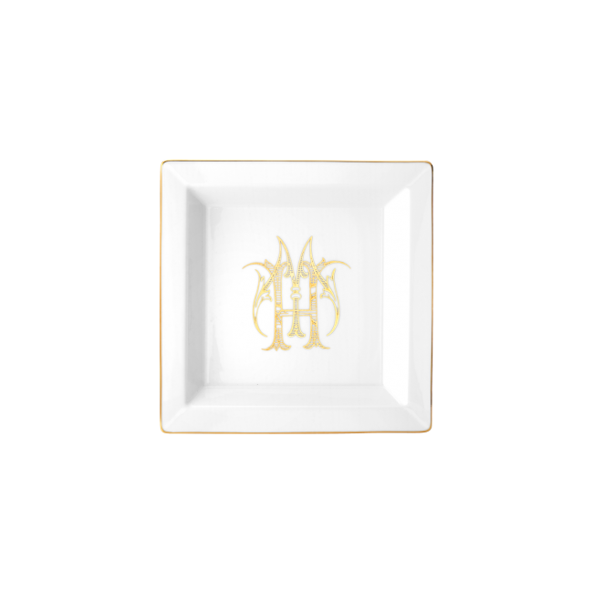 지노리 1735 라지 사각 스퀘어D Vide poche Corona 모노GRAM Oro Ginori Large Squared Monogram 01084