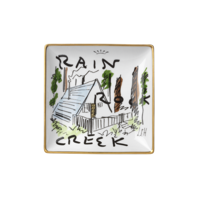 지노리 1735 Designer 사각 스퀘어D vide poche Rain Rock Creek Ginori squared 01071