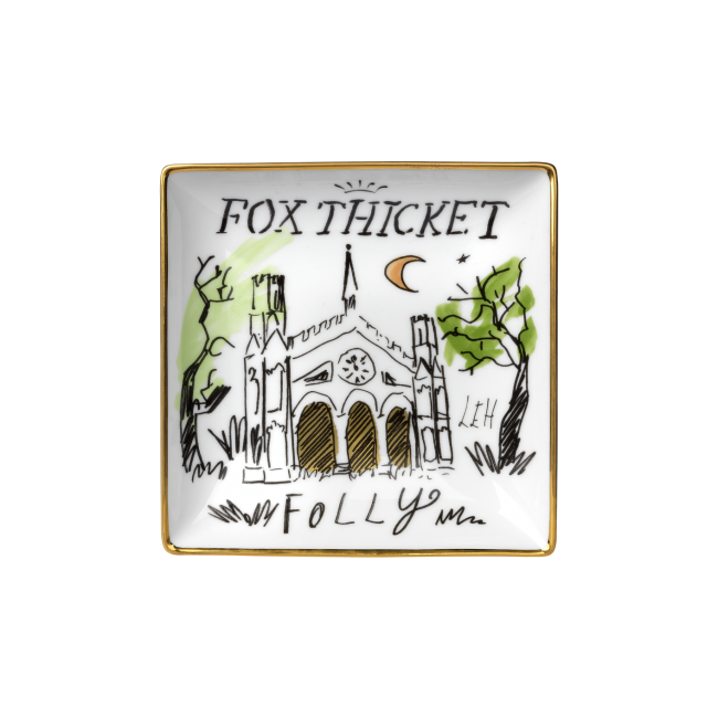 지노리 1735 Designer 사각 스퀘어D vide poche Fox Thicket Folly Ginori squared 01069