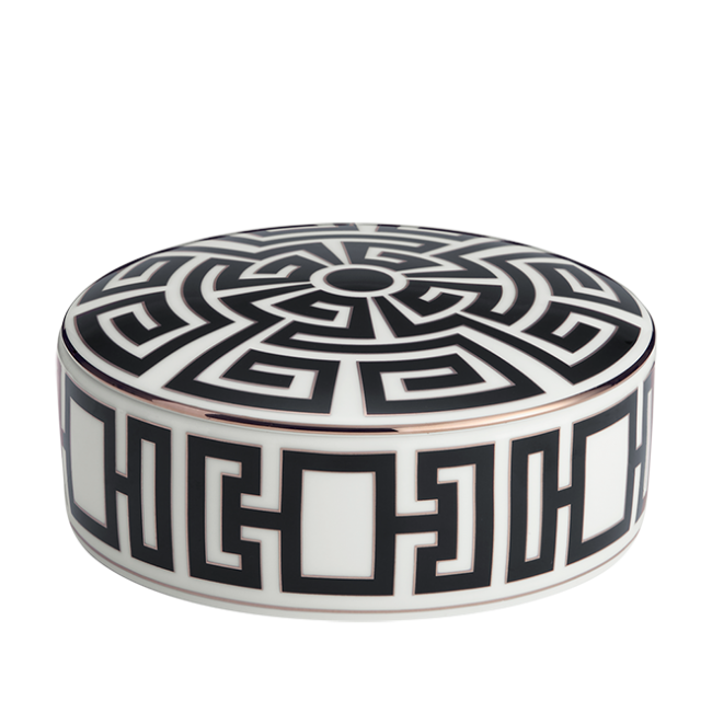 지노리 1735 Round box Labirinto Nero Ginori 01063