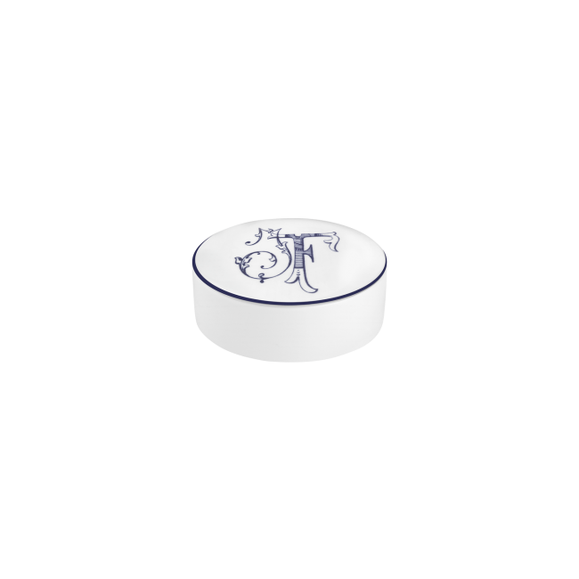 지노리 1735 Round box Corona 모노GRAM Blu Ginori Monogram 01057