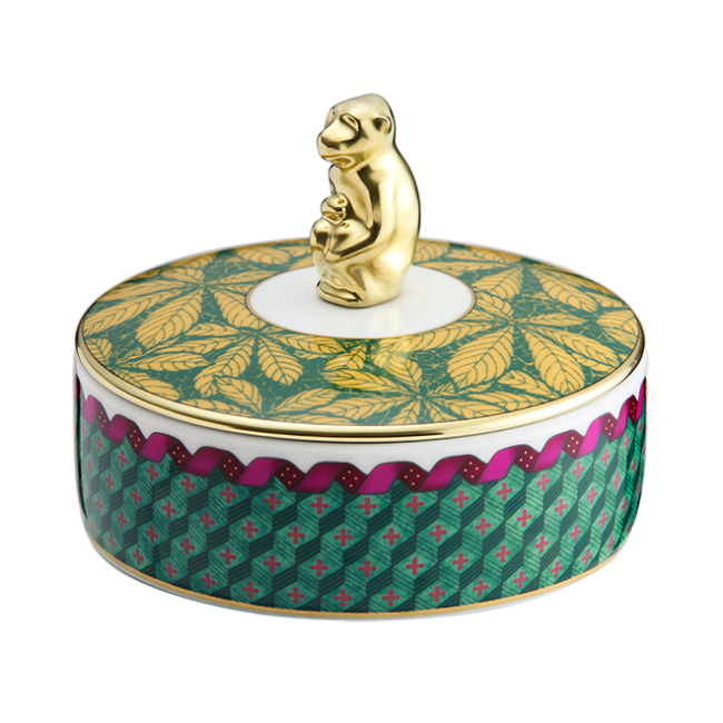 지노리 1735 Monkey Round box Ginori 01051