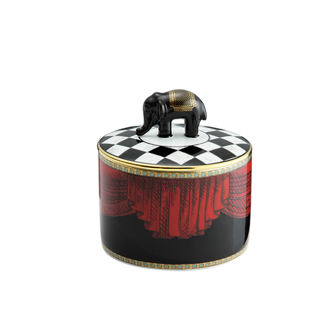 지노리 1735 코끼리 Cylindrical box Ginori Elephant 01050