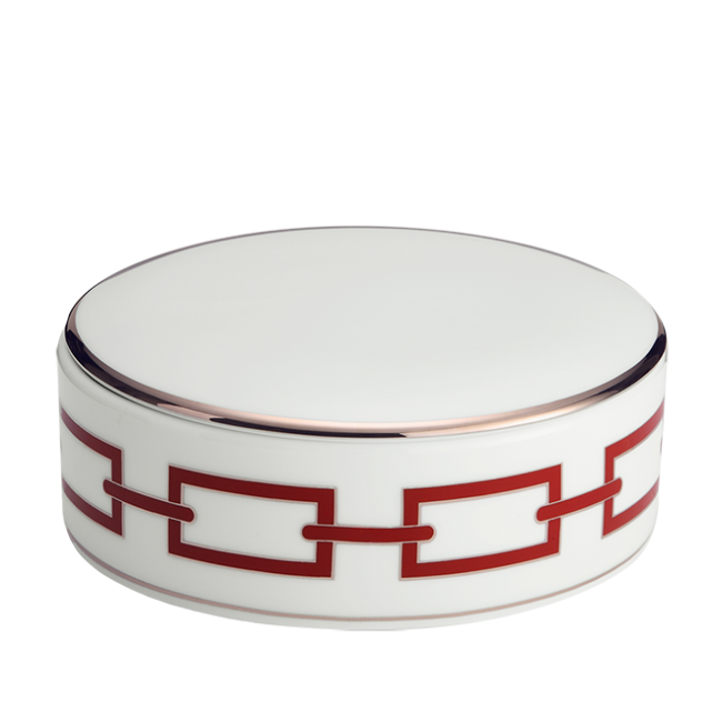 지노리 1735 Round box Catene Scarlatto Ginori 01049