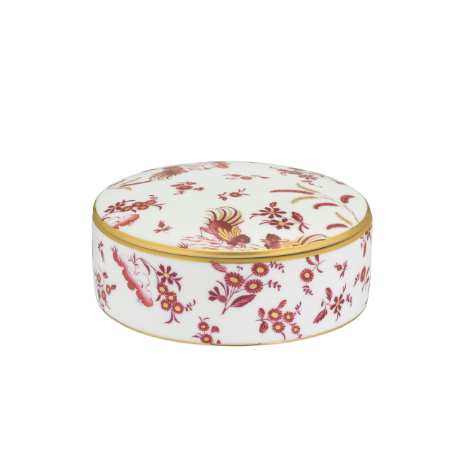 지노리 1735 Round box Oro di Doccia Magenta Ginori 01047